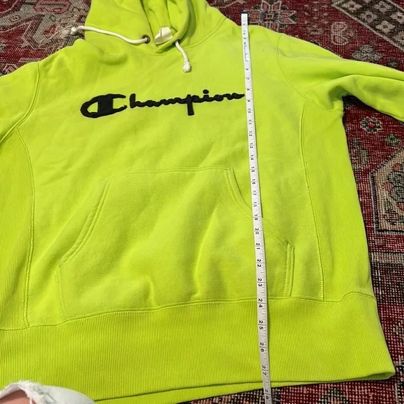 Champion Reverse Weave Hoodie, mens L, limited edition high vis - Picture 9 of 9